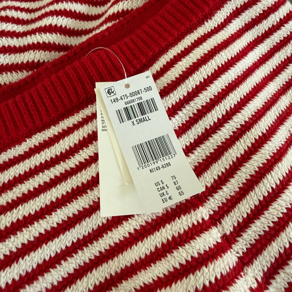 Abercrombie & Fitch Red and White Striped Knit Romper Set - Picture 2 of 4